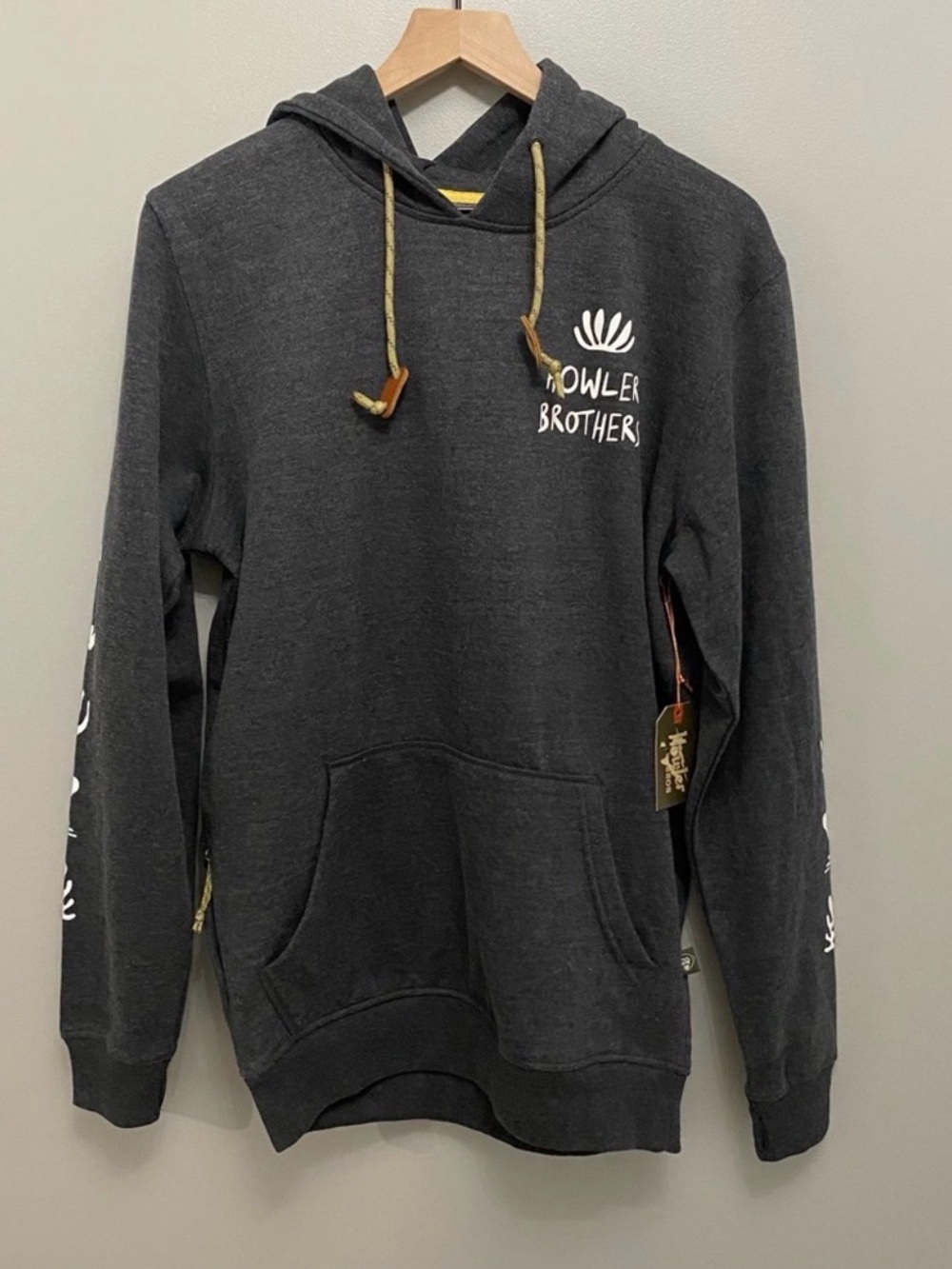 Howler Brothers Dark Charcoal Pullover Hoodie with White Logo